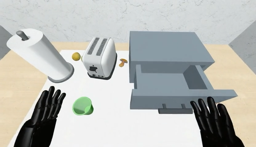 RoboCasa GR1 interaction example